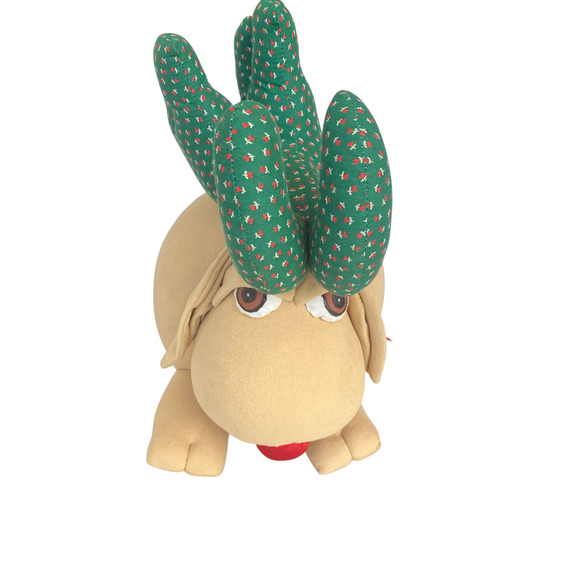 Rare Hugachum Christmas Reindeer Huggable Vintage Stuffed Doll Plush 1980s READ - Picture 1 of 8